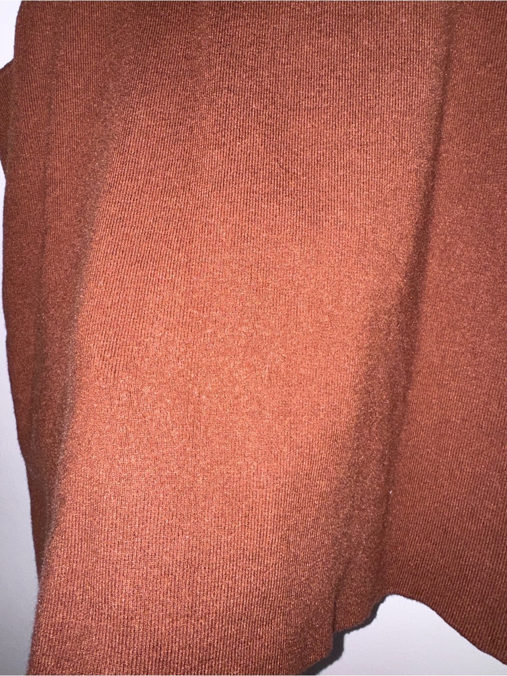 Marled Ribbed Knit Top - Deep Rust - Picture 5 of 5
